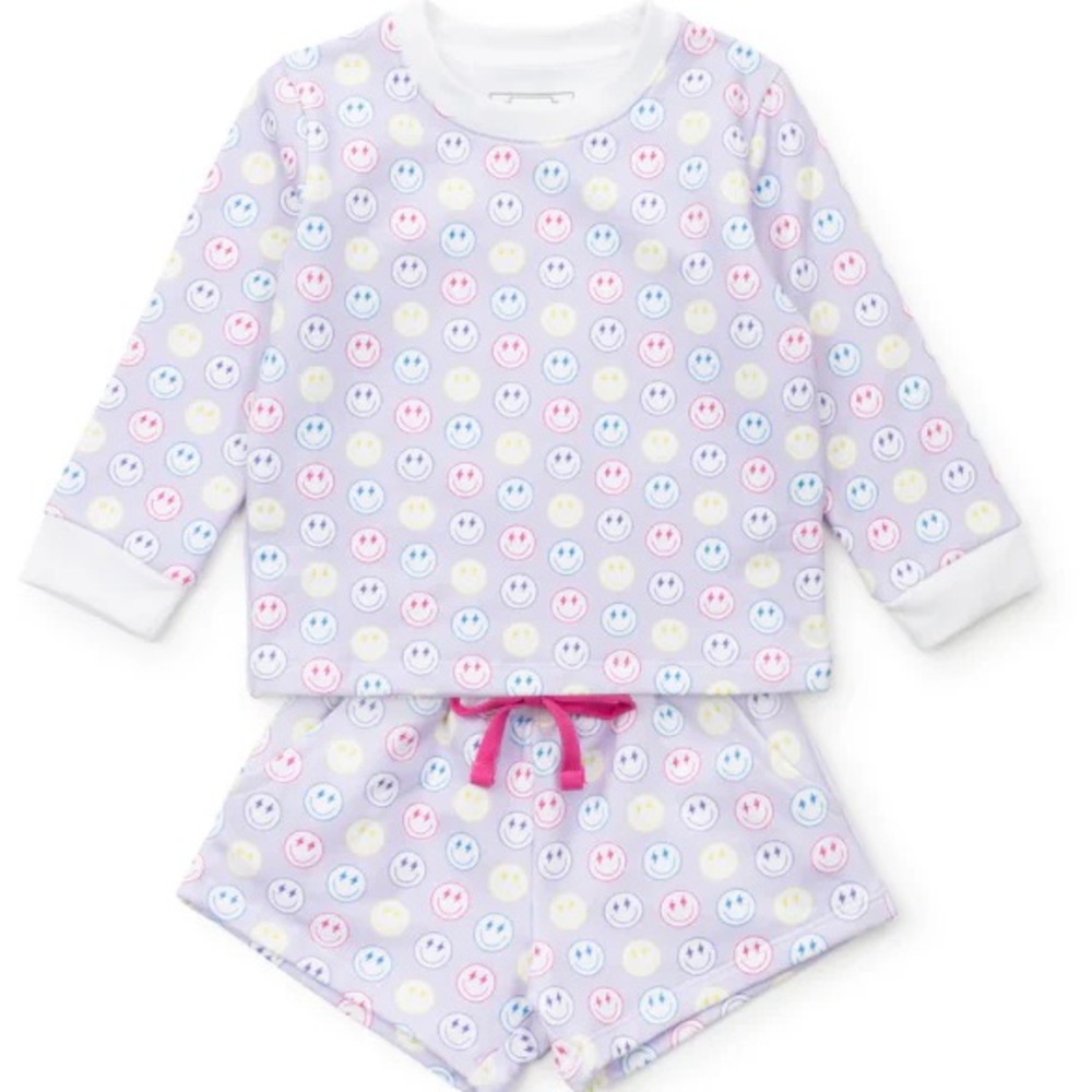 NWT Lila and Hayes Preppy Smiles pajama set